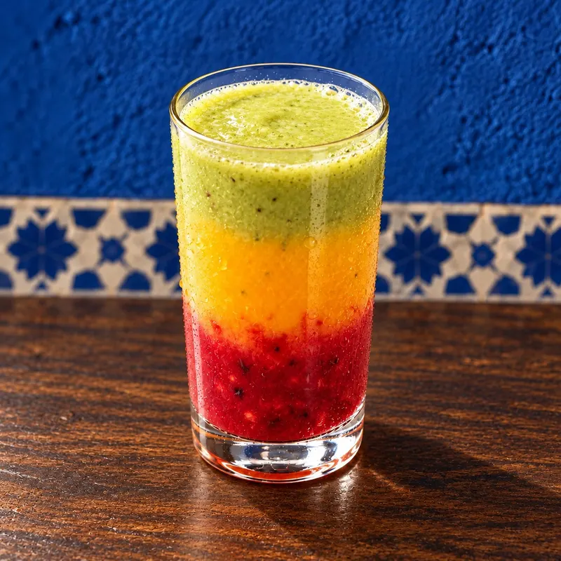 Layered Mixed Fruit Juice — Dish photograph