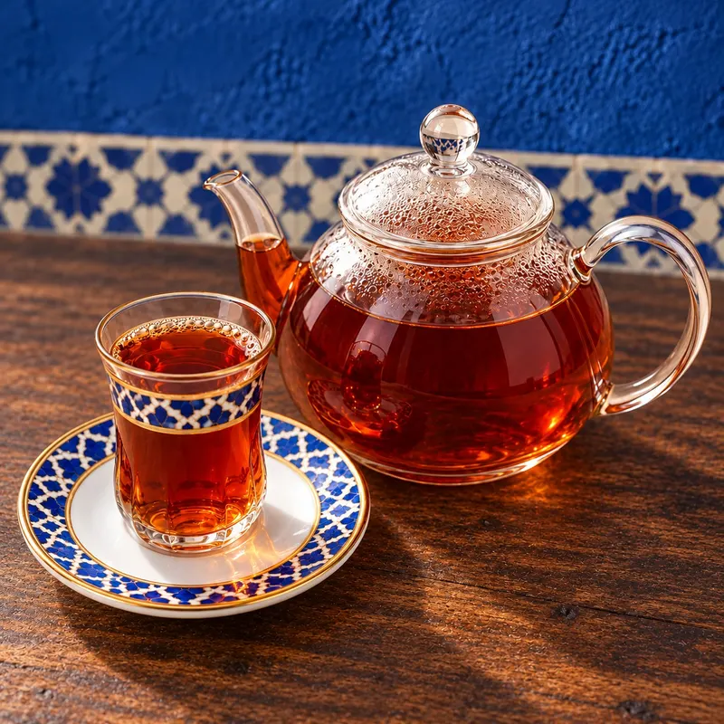 Black Tea Pot — Dish photograph