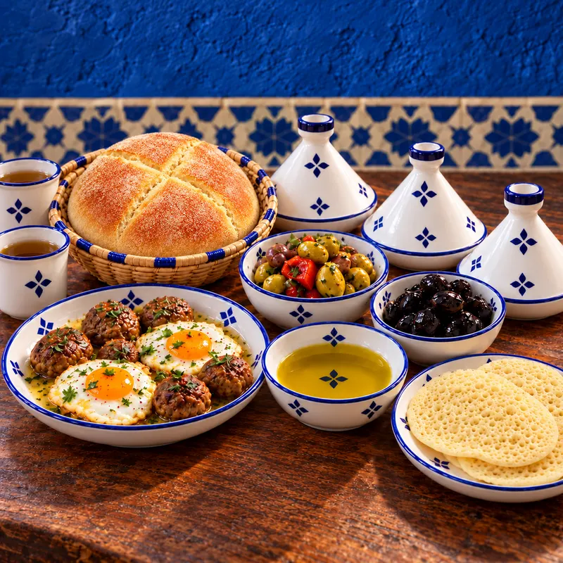 Moroccan Special Breakfast — Dish photograph