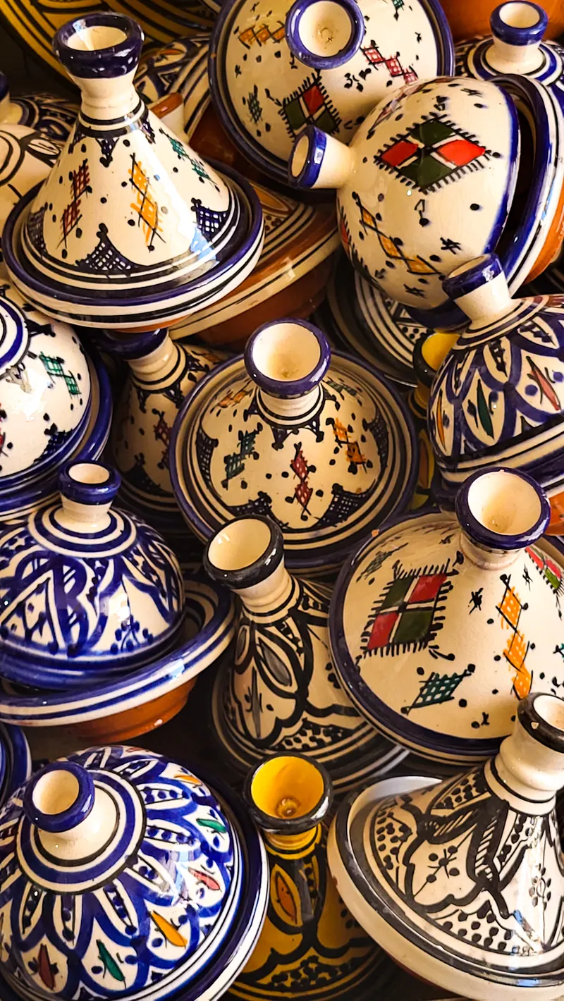 Decorated tagine vessels from Safi
